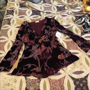 Altar’d state velvet romper
